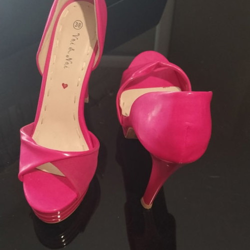 Pink platform sandals size 38 new, 2024 trend