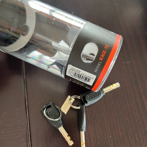 Motorcycle lock with alarm and reminder cable like new