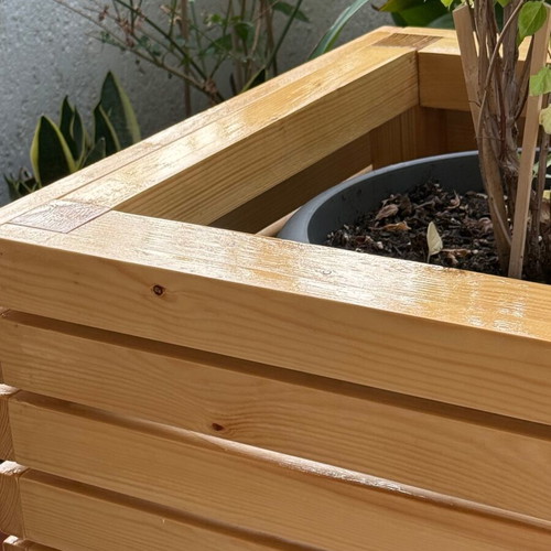 Wooden Planter Box New Solid Pine Outdoor 51x51x58cm