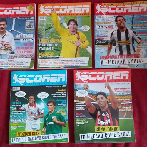Top Scorer sports magazines 2008-2009 like new, pack of 5