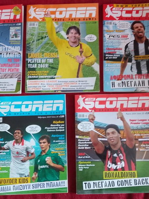 Top Scorer sports magazines 2008-2009 like new, pack of 5