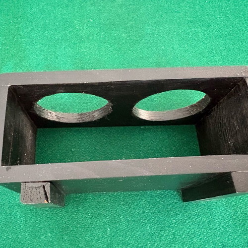 Wooden candle holder for two candles used