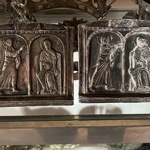 Silver Artworks like new with signature, 8x10 cm, purity stamps