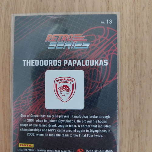 Panini Donruss Euroleague 2023-2024 Retro Series Press Proof card like new