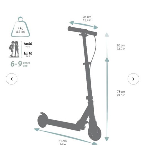 Oxelo MID5 children's scooter like new with brake and suspension