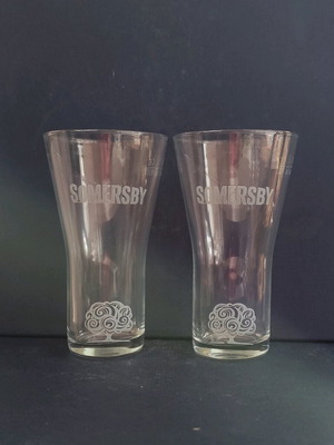 Somersby beer glasses 0.3 l like new, pair