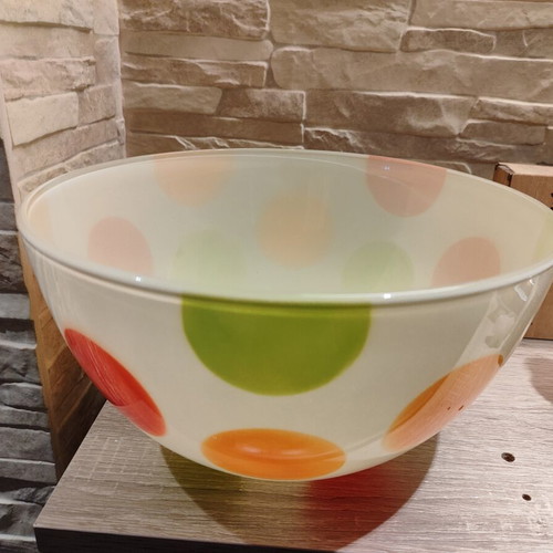 Vintage Walther Glas Love Plates glass salad bowl like new
