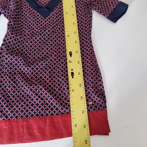 Tommy Hilfiger tunic XS used, blue red white geometric design