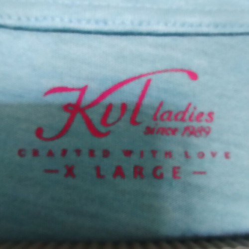 KVL women's t-shirt like new, blue with pink print