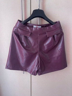 Women's leather shorts XS purple like new