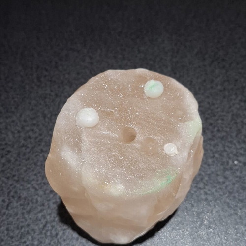 Handmade Himalayan Salt Candle Holder like new, natural pink-peach