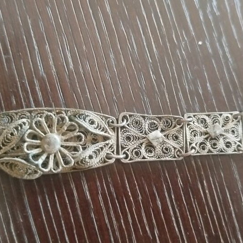 Bracelet old silver used, Ioannina style late 19th century