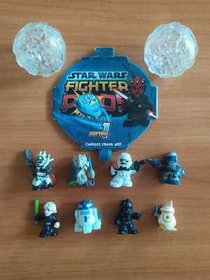 Star Wars Fighter Pods used, 8 mini figures and 2 pods Hasbro