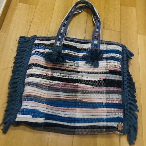 Electra’s Workshop large blue kourelou bag