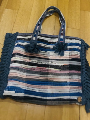 Electra’s Workshop large blue kourelou bag