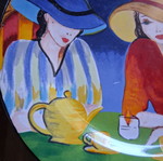 Decorative coffee plate Paris used