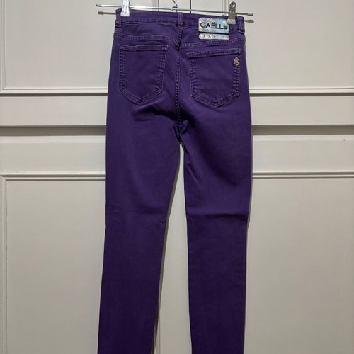 Gaelle Paris jeans slim fit purple, high waist, like new, size 27