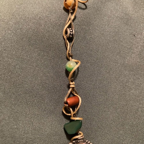 Necklace with semi-precious stones new, colorful handmade