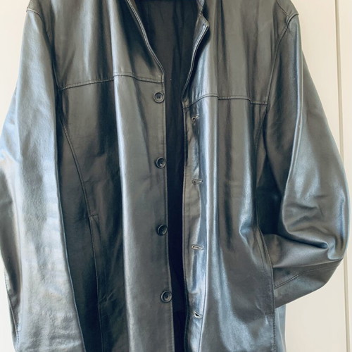 Enigma Vintage Leather Coat XL used, black
