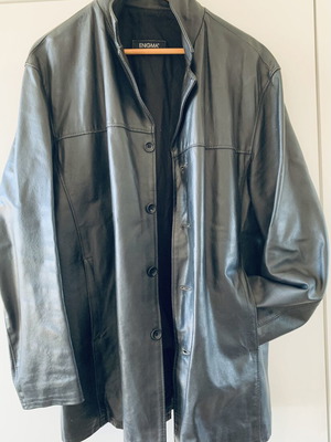 Enigma Vintage Leather Coat XL used, black