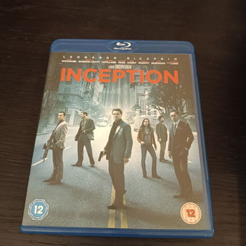 Inception Blu-Ray used, action movie with Leonardo Di Caprio, 3-disc set