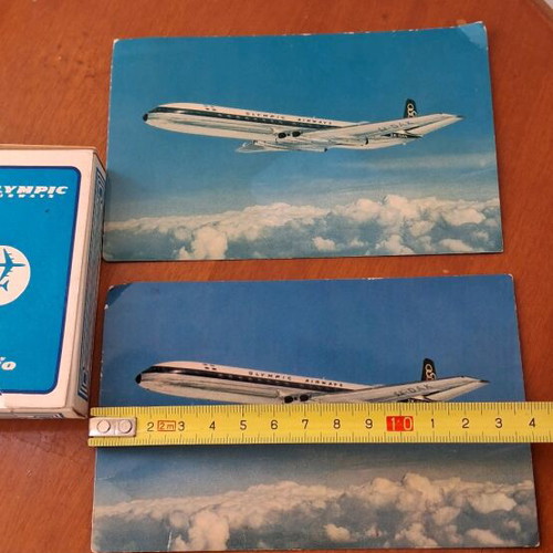 Olympic Playing Cards and Two Old Postcards Collectibles Like New