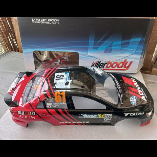 Mitsubishi Evo 10 Killerbody Lexan RC car body 1/10 scale 190mm