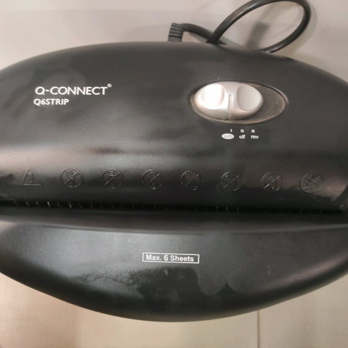 Q CONNECT paper shredder used, black