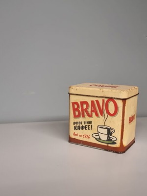 Bravo coffee collectible box used from 1950