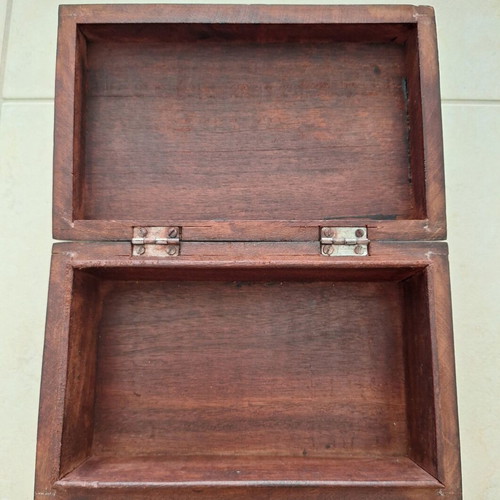 Fylliana wooden jewelry box with ethnic bead decoration