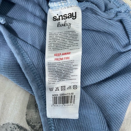 Sinsay long-sleeve bodysuit set like new 2-5 months, 100% cotton