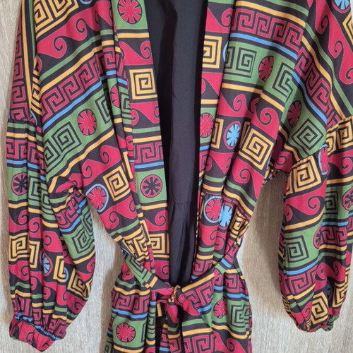 Melitta colorful top and midi kimono