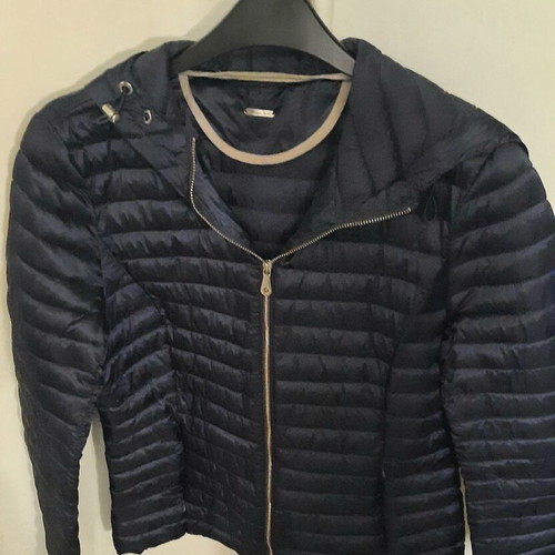 Massimo Dutti lightweight women's jacket, dark blue, hooded