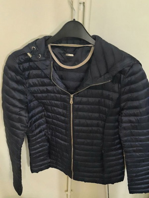 Massimo Dutti lightweight women's jacket, dark blue, hooded