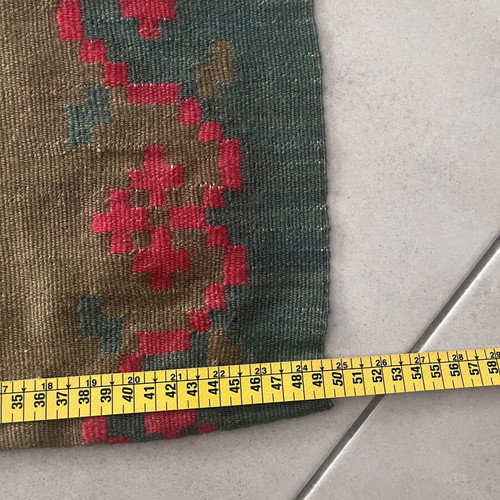 Handmade kilim used with stain
