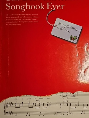 The Best Christmas Songbook Ever book used with sheet music