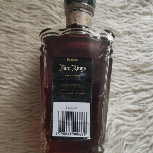 Five Kings Brandy 40 Eton new, vintage 1990s, KEO Cyprus 70cl