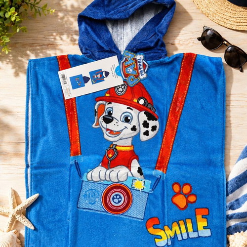 Paw Patrol Marshall Kids Poncho Towel new, cotton, 50x100 cm