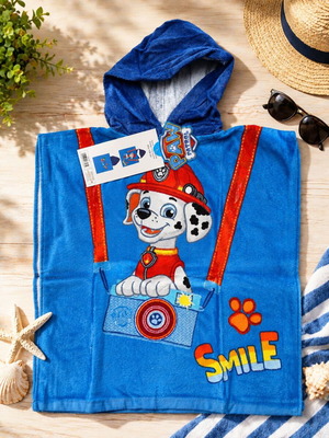 Paw Patrol Marshall Kids Poncho Towel new, cotton, 50x100 cm