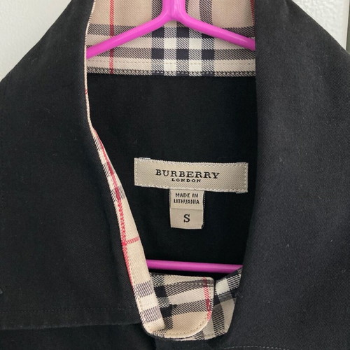 Burberry long-sleeve shirt small black used