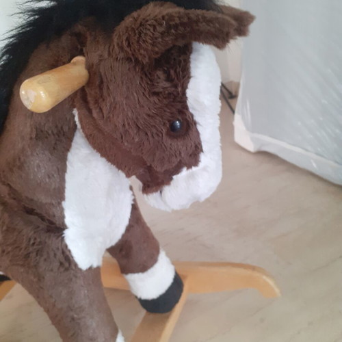 Trudi Rocking Horse with Wooden Base like new, Italian made