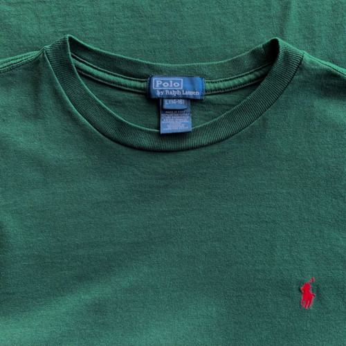 Polo by Ralph Lauren kids long-sleeve shirt green used, size L (14-16 years)