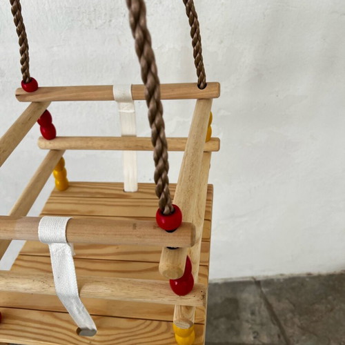 Wooden Baby Garden Swing like new with safety belt