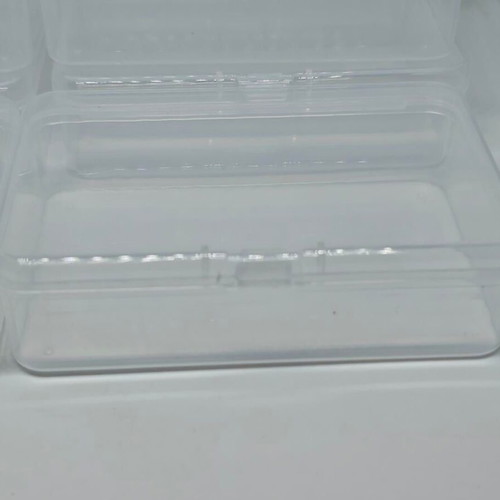 Plastic storage boxes set like new, pack of 10, food safe transparent