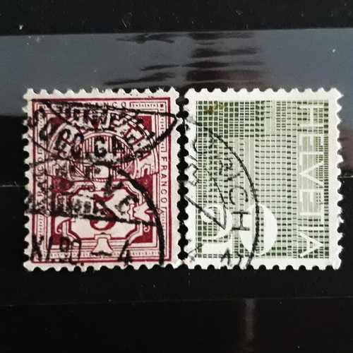 Γραμματόσημα Ελβετίας 1882 & 1970, Numeral, σαν καινούργια
