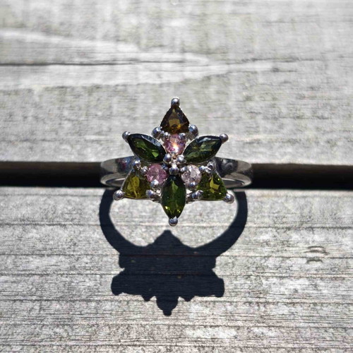Silver ring with tourmaline new