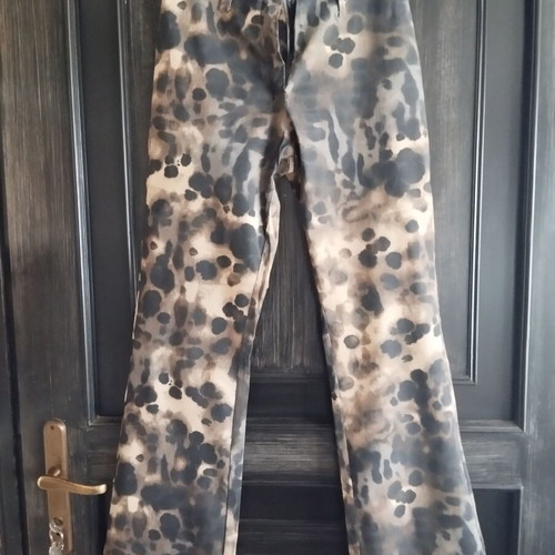 Pants abstract pattern like new, multicolored, size S