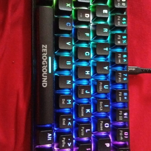 ZeroGround wired keyboard with RGB lights like new