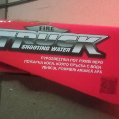 Fire truck shooting water new