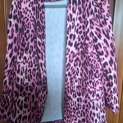 Leopard print pink jacket Celestino new L-XL